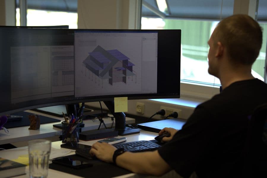 3D-statikmodel af tagkonstruktion til vurdering af skivevirkning